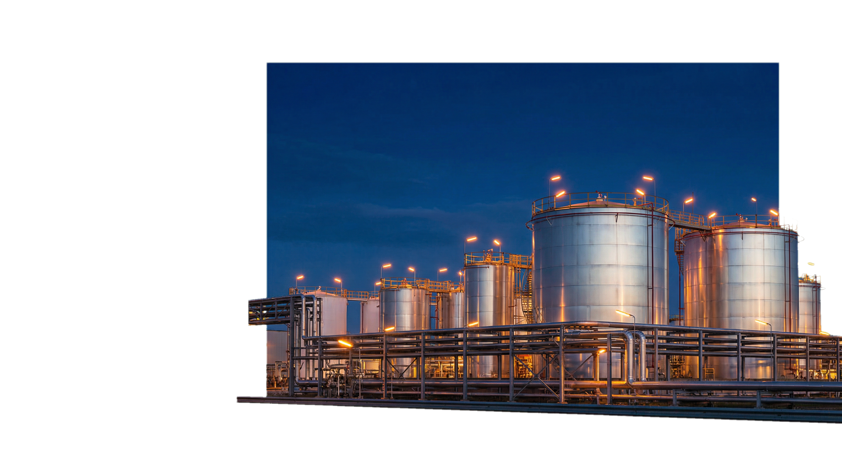 Petroleum Terminal at Twilight